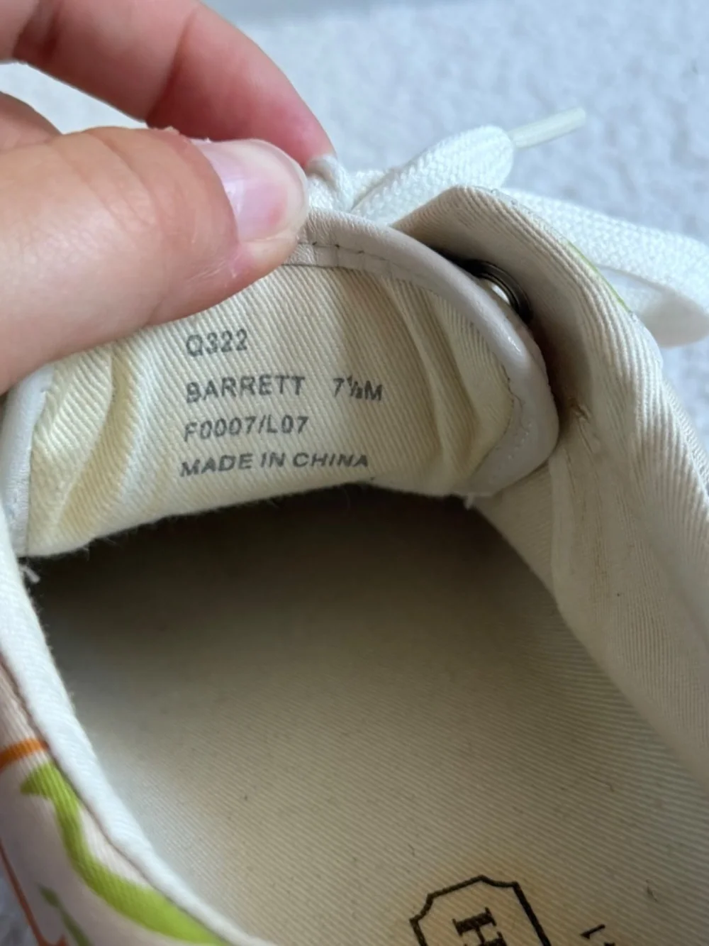 Vintage Y2K Coach Barret Sneakers White Colourful Print Size 7.5